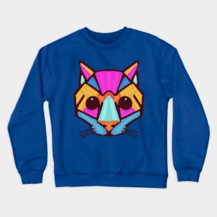 Geometric Cat Big Nose Crewneck Sweatshirt